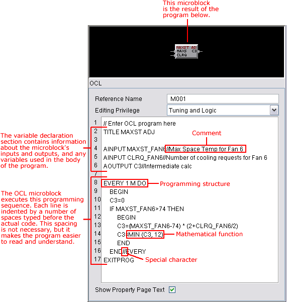 Sample OCL program